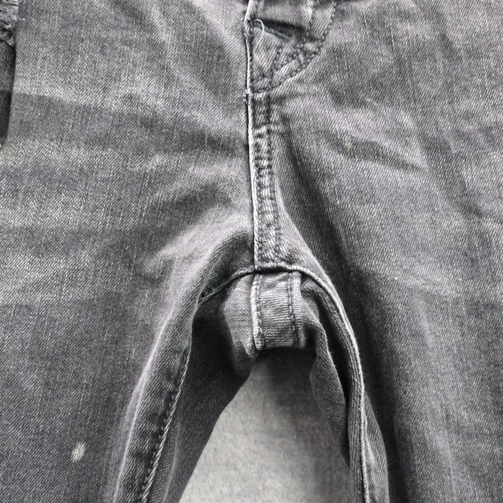 True Religion Men Jeans 36 Black Paint Splatter‎ Rocco Relaxed Skinny Grunge Y2K